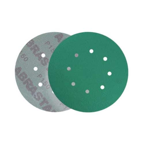 Disco abrasivo film ABRASTAR STAR GREEN 8 aspiraciones delantera y trasera