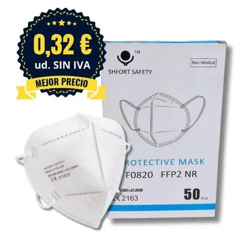 Mascarillas FFP2 sin válvula Shfort Safety F0820