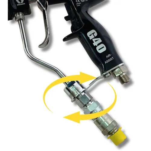 Racor Giratorio para pistolas de pulverización de pintura, compatible GRACO.