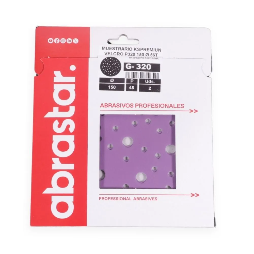 Muestrario discos abrasivos papel multiaspiracion ABRASTAR KS-PREMIUM